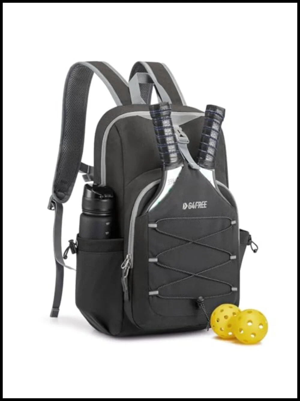 Pickleball Backpack for Women Men, Fits 2-4 Paddles, Lightweight Sports Daypack